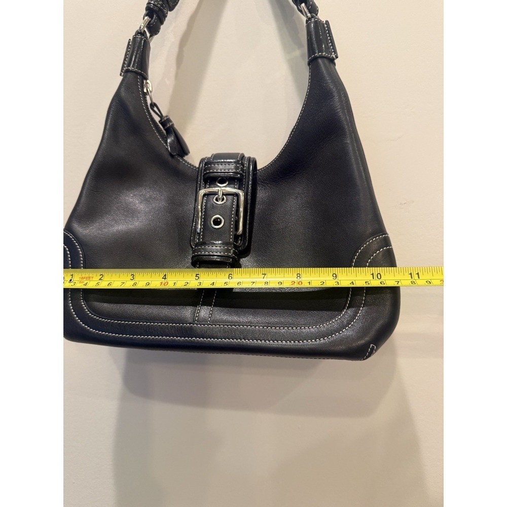 Vtg Coach Bag Black Leather Hampton Soho Hobo Buckle E04S-7462 Y2K - Picture 11 of 13